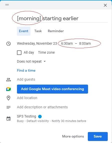Amending a Time Map with Calendar Events | SkedPal Knowledge Base